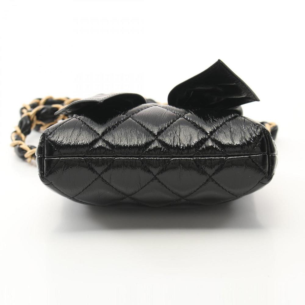 CHANEL Matelasse Chain Clutch Shoulder Bag Leather Women's Black AP4028 - Picture 10 of 10